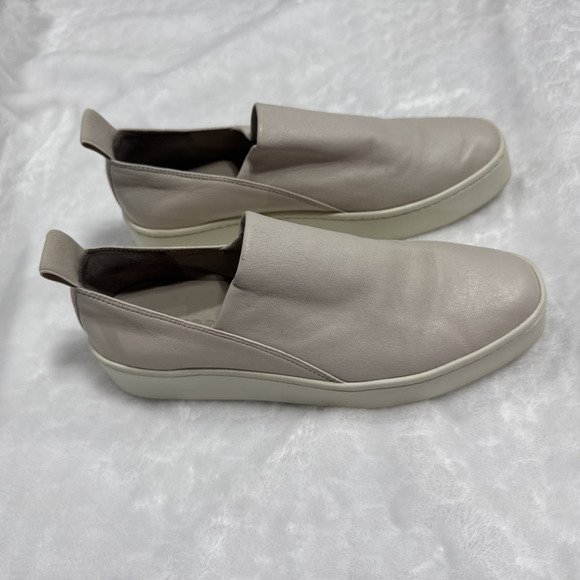 VINCE Saxon Slip On Platform Sneakers Shoes Womens Size 5.5M Bone Color - Picture 1 of 12